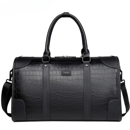 Executive Alligator Texture Travel Duffle