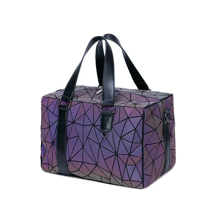 Luminous Geometric Iridescent Weekender Duffle