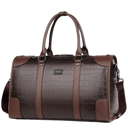 Executive Alligator Texture Travel Duffle