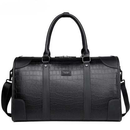 Executive Alligator Texture Travel Duffle