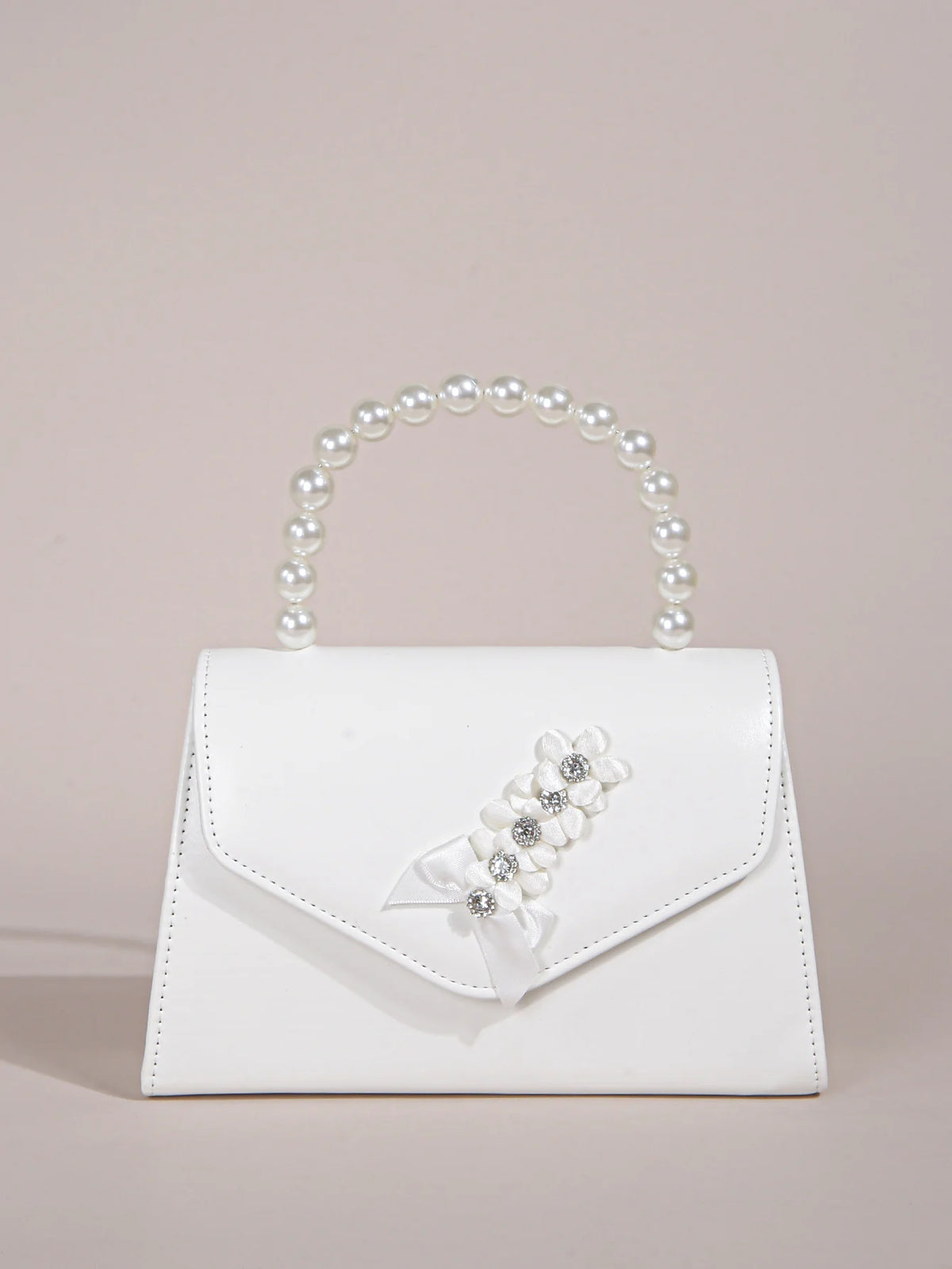 Statement Pearl Handle Evening Clutch
