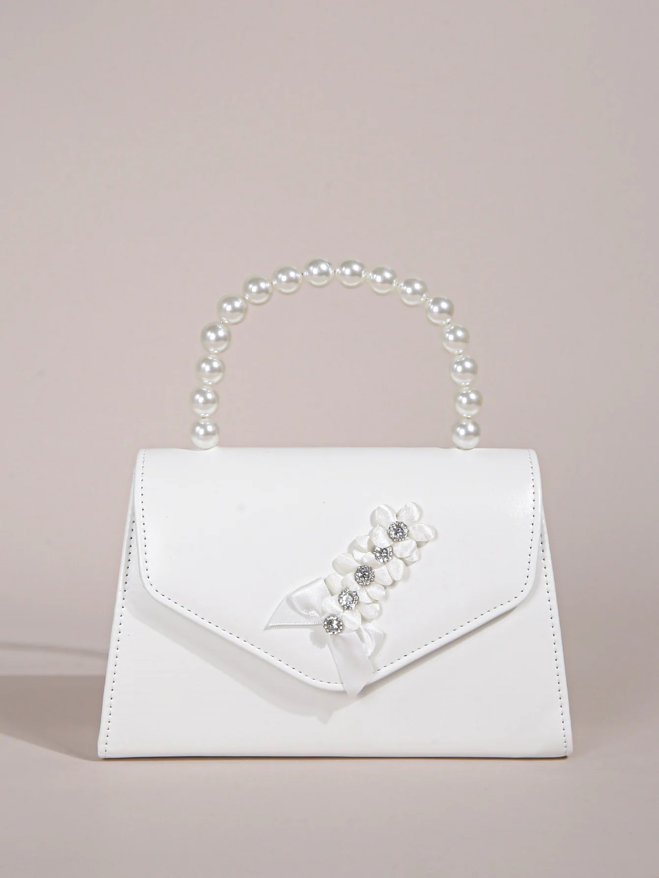 Statement Pearl Handle Evening Clutch