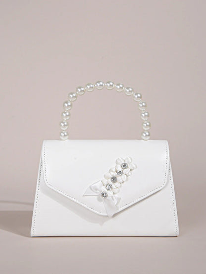 Statement Pearl Handle Evening Clutch